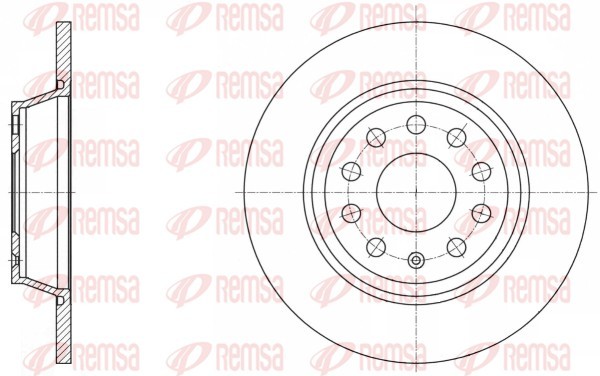 REMSA 61646.00 Brake Disc for Audi, Seat, Skoda, VW
