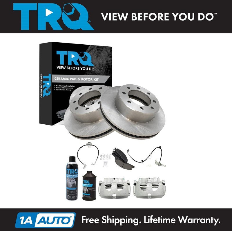 TRQ Front Brake Pad & Rotor Kit Ceramic Fits Dodge Ram