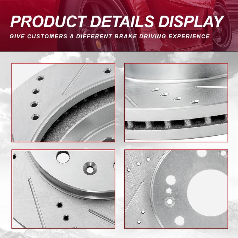 6PCS Front Disc Rotors & Ceramic Brake Pad For 09-14 Nissan Cube 07-12 Sentra gallery