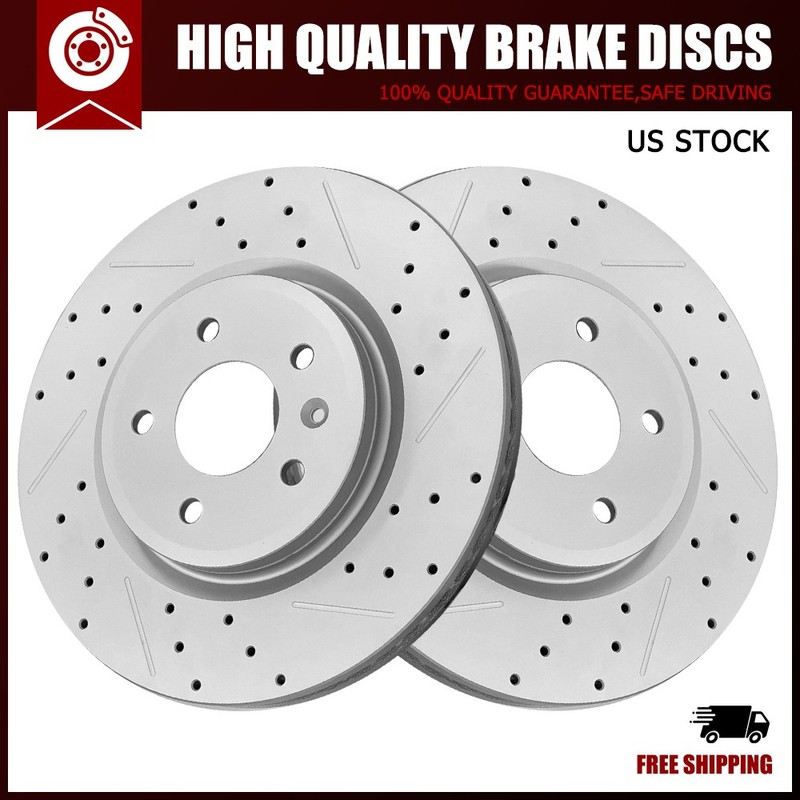 Front Drilled Brake Rotors for Ford Explorer Flex Taurus W/Standard Duty Brakes