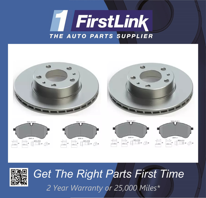 VW Volkswagen Front Brake Discs Pads Crafter 2016 – CR30 CR35 2.0 TDI
