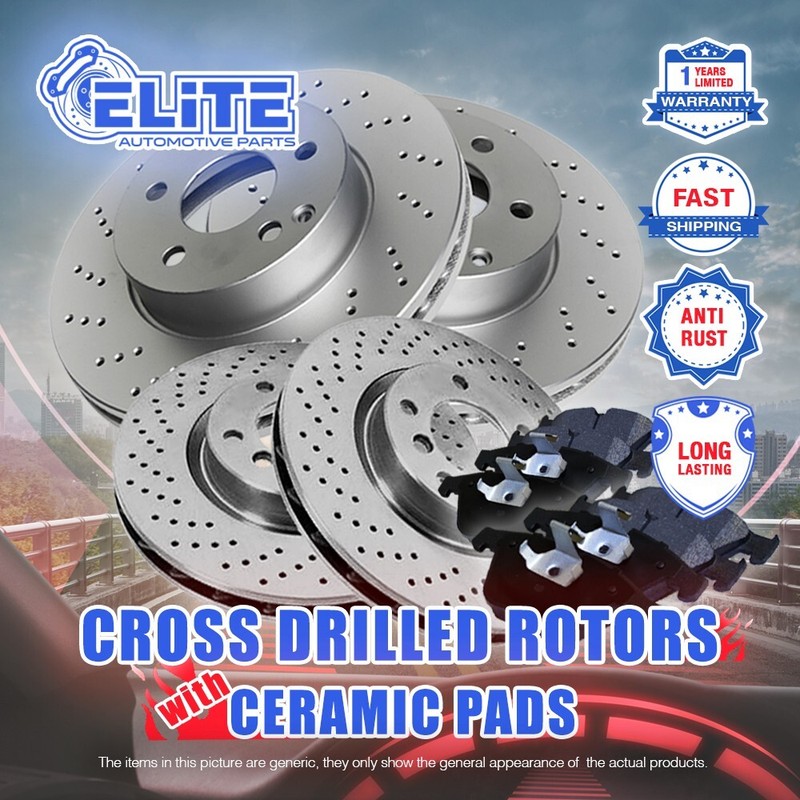 F+R Rotors & Ceramic Pads for 1997 Volkswagen Passat 5 Bolt non sensor 2.8L