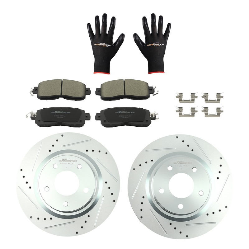 Front Brake Rotors+Ceramic Brake Pads Kit for Nissan Altima 2013-2023 D1650
