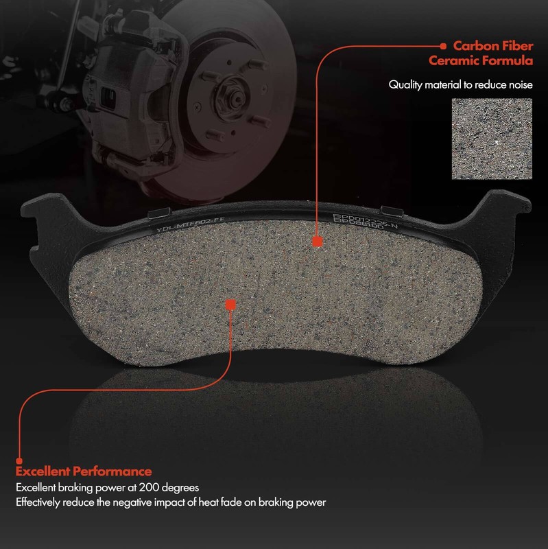 Rear Drilled Brake Rotor & Ceramic Brake Pad for Ford Explorer Mercury 2002-2005 gallery