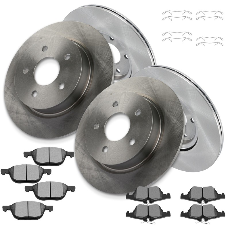 12X Fits Ford For Escape 2013 – 2016 Front Rear Brake Metallic Pads Solid Rotors