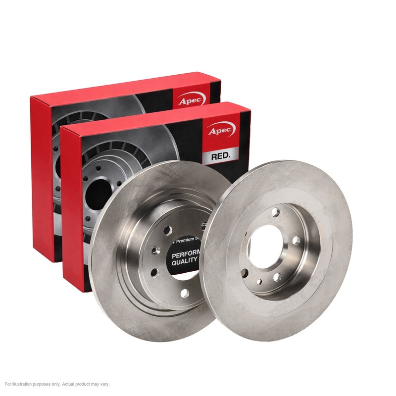 2x APEC Rear Brake Discs For VAUXHALL ZAFIRA Mk III (P12) 1.8 (75) 2011-15