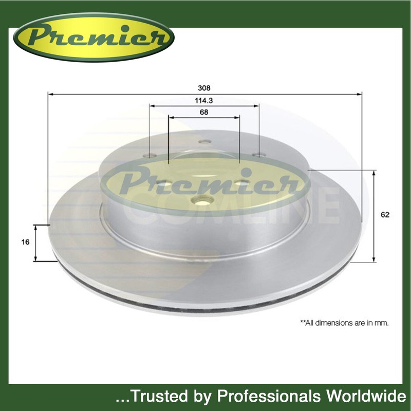 Premier Rear Brake Disc Fits Nissan Murano Infiniti FX Q70 Q50 M #1