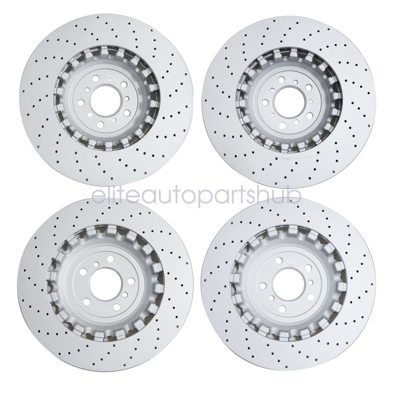 4PCS For BMW M5 M6 F06 F10 F12 F13 Front Rear Vented & Drilled Brake Disc Rotors gallery