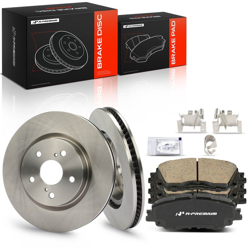A-Premium Front Disc Brake Rotors & Ceramic Pads for Toyota Camry 2018-2023 RAV4