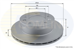 Coated Brake Disc Front Axle To Fit Mercedes-Benz Sprinter 95->16, Sprinter Clas