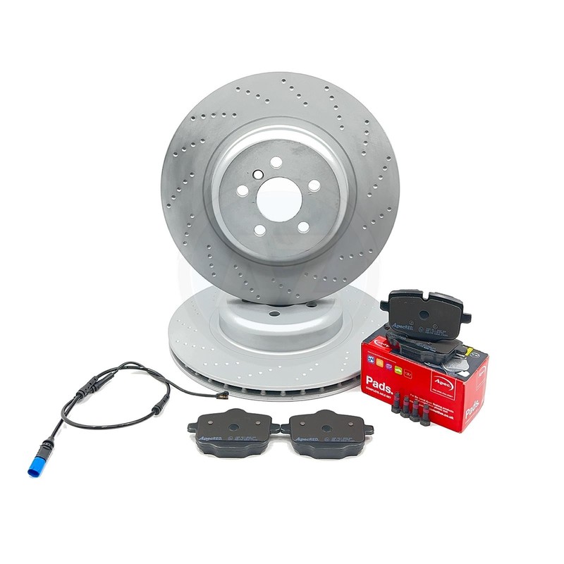 FOR BMW M 760i Li G11 G12 M SPORT REAR BRAKE DISCS APEC PADS SENSOR 370mm