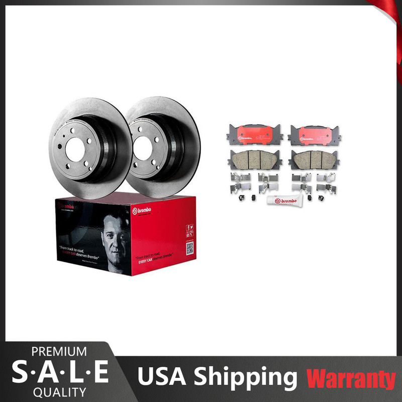 Brembo Front Brake Kit Ceramic Pads 296mm Vented Disc Rotors for Toyota Camry