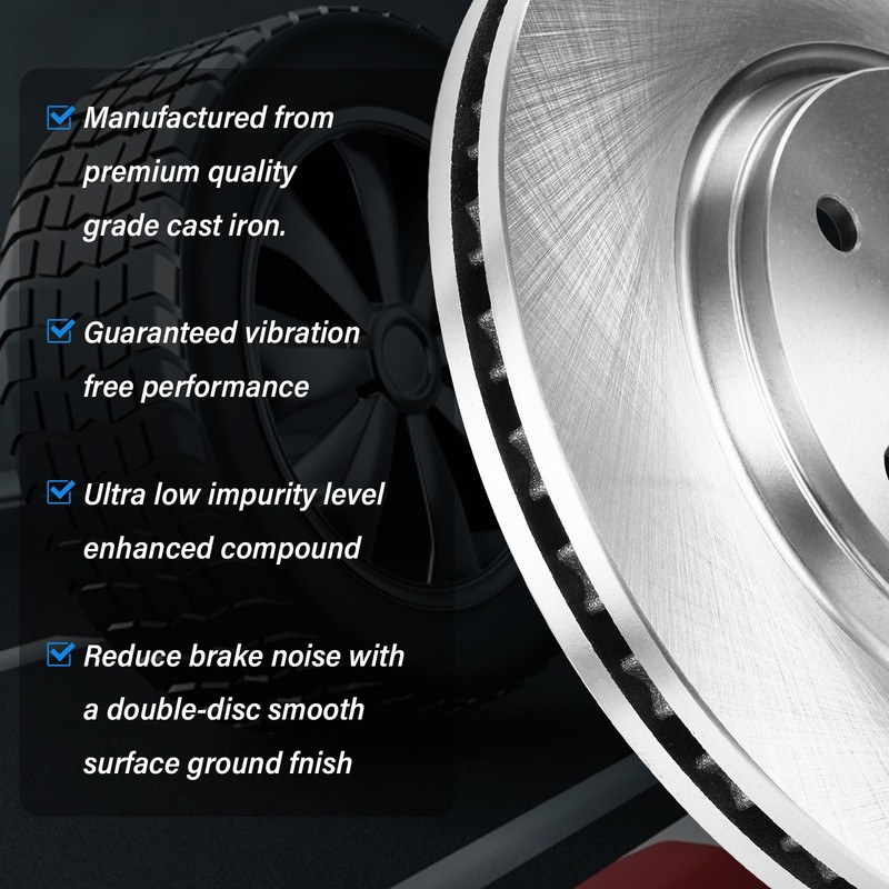 296mm Front Brake Rotor for 2004-2009 Saturn Aura Ion Chevrolet Malibu 5Lugs gallery