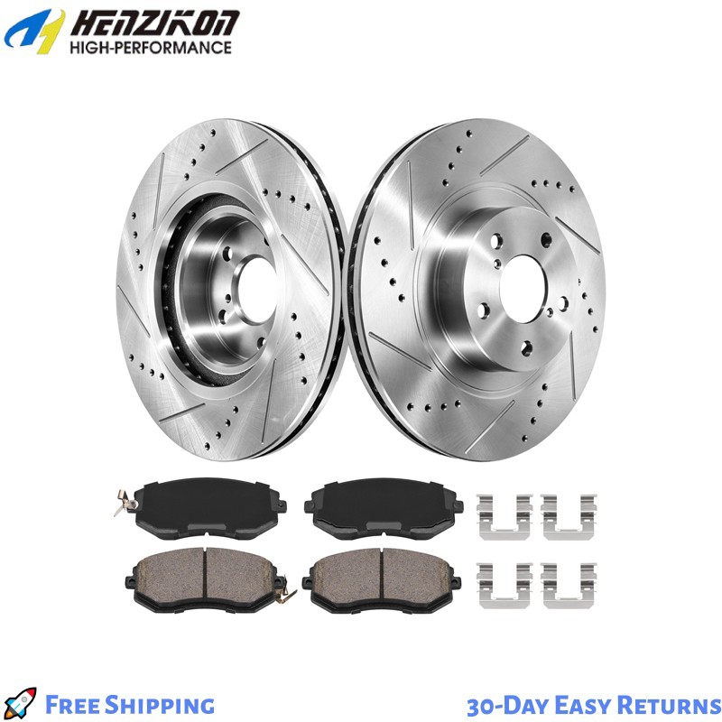 Front Drilled Disc Rotors Brake Pads for Subaru Impreza Forester Outback Legacy