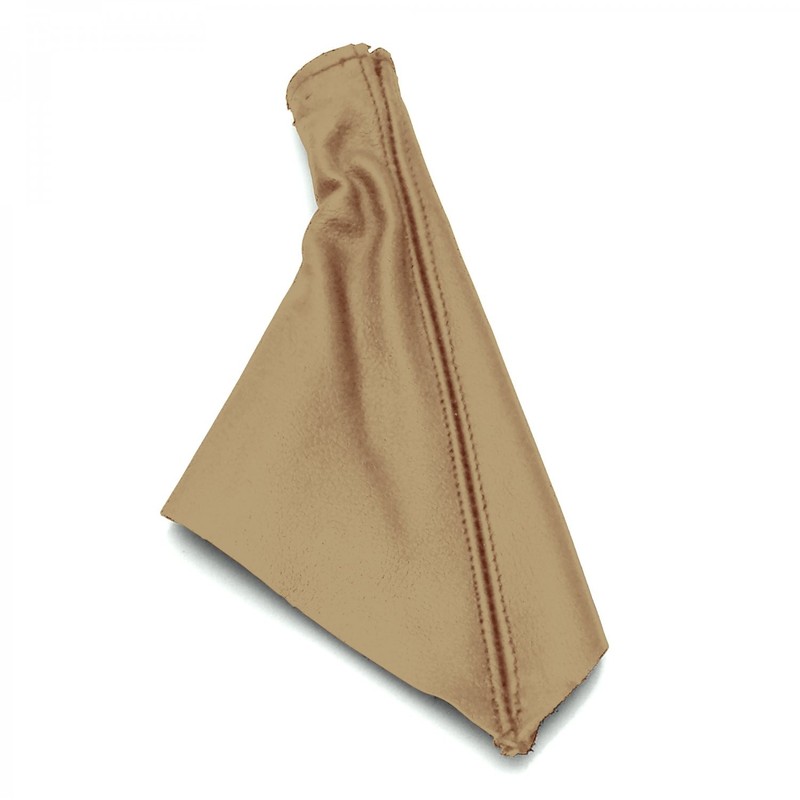 Tan Horizontal Shift or Emergency Brake Boot with Silver Oval Beauty Trim Ring gallery