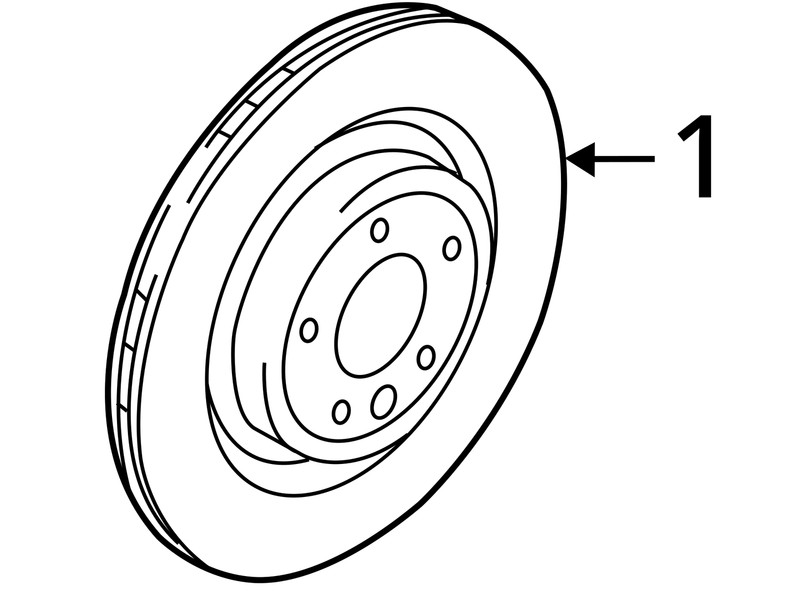 2020-2023 Land Rover Defender Rear Brake Rotors LPLA-2A315-AC 79k Miles OEM gallery