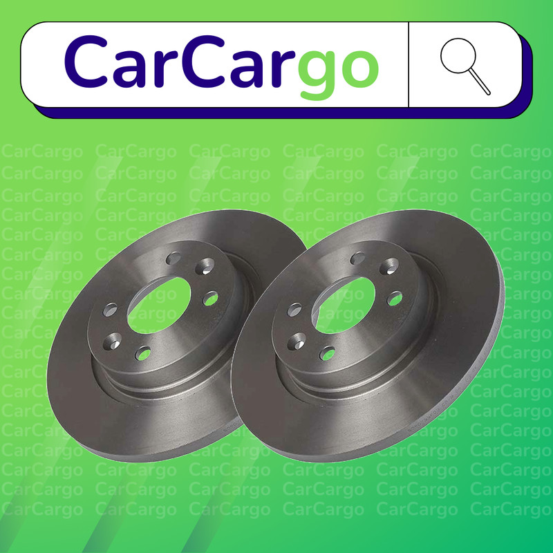 Premium Solid Front Brake Discs Pair Smart Fortwo 1.0 2014-2024 259 mm