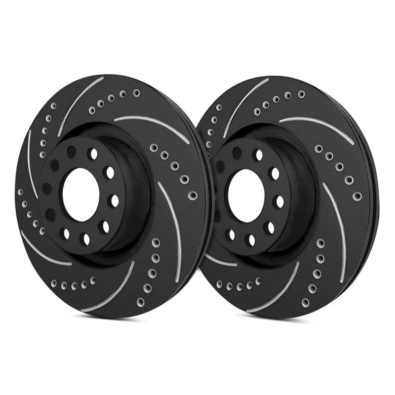For Honda Clarity 17-21 Drilled & Slotted 1-Piece Front Brake Rotors