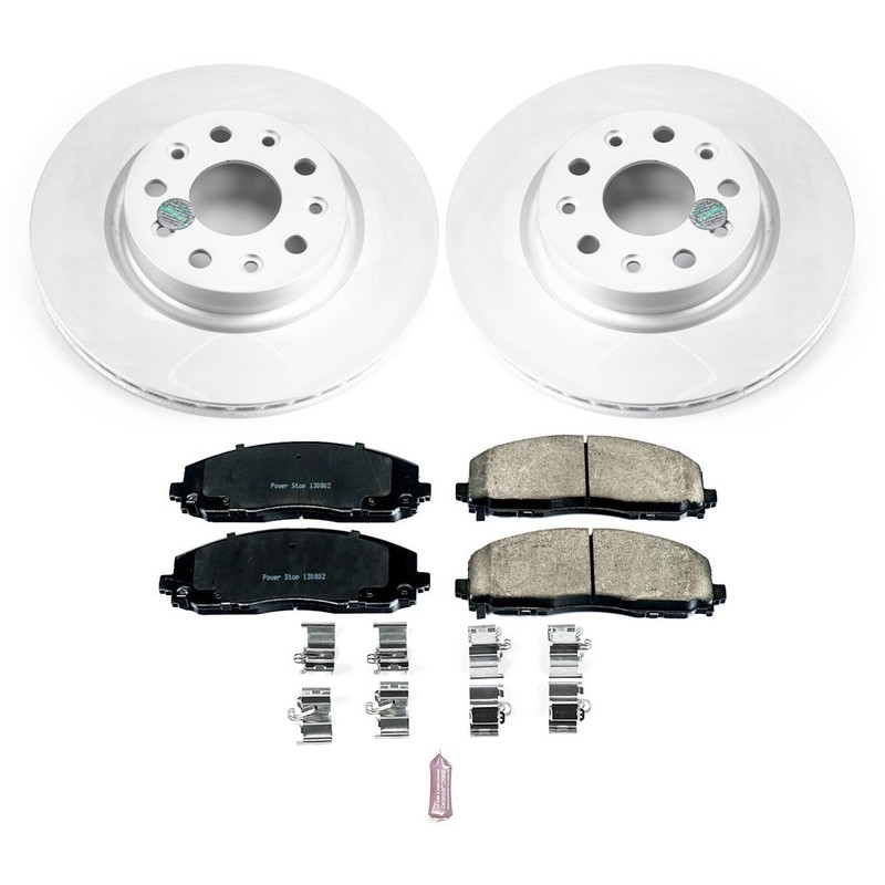 Powerstop 330mm Front 328mm Rear Brake Disc Rotors & Pads Kit for 18-24 Wrangler gallery