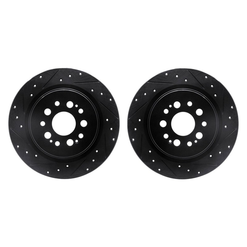 For Acura RDX 19-26 R1 Concepts Drilled & Slotted Rear Brake Rotor Set