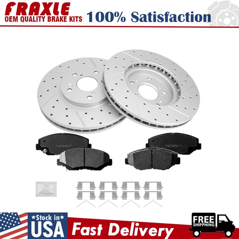 300mm Front Disc Rotors + Ceramic Brake Pads For Honda Accord Pilot 2003 – 2008