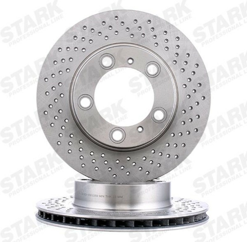 Front Left Vented Brake Disc For Porsche 987 Boxster Cayman 2.7 Genuine Stark gallery