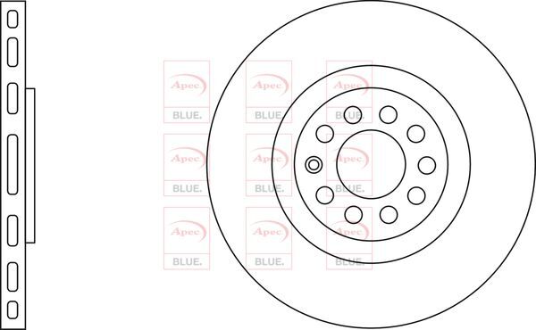Brake Discs Pair Front FOR VW BEETLE 9C 2.3 00->10 Petrol Blue gallery
