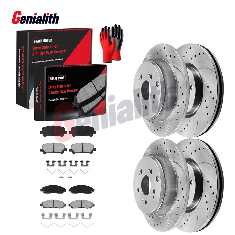 Front Rear Disc Rotors Brake Pads Kit for 2009-2014 Honda Pilot Acura MDX ZDX
