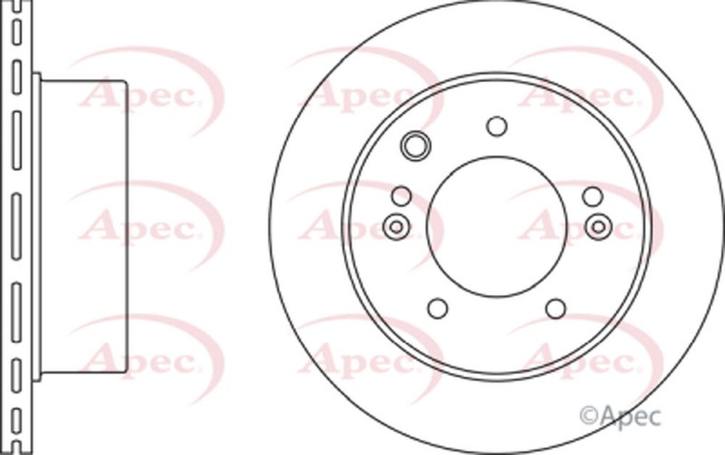 1x Brake Disc Rear Apec Fits Kia Sorento 2002-2009 2.4 2.5 CRDi 3.5 584113E300 gallery