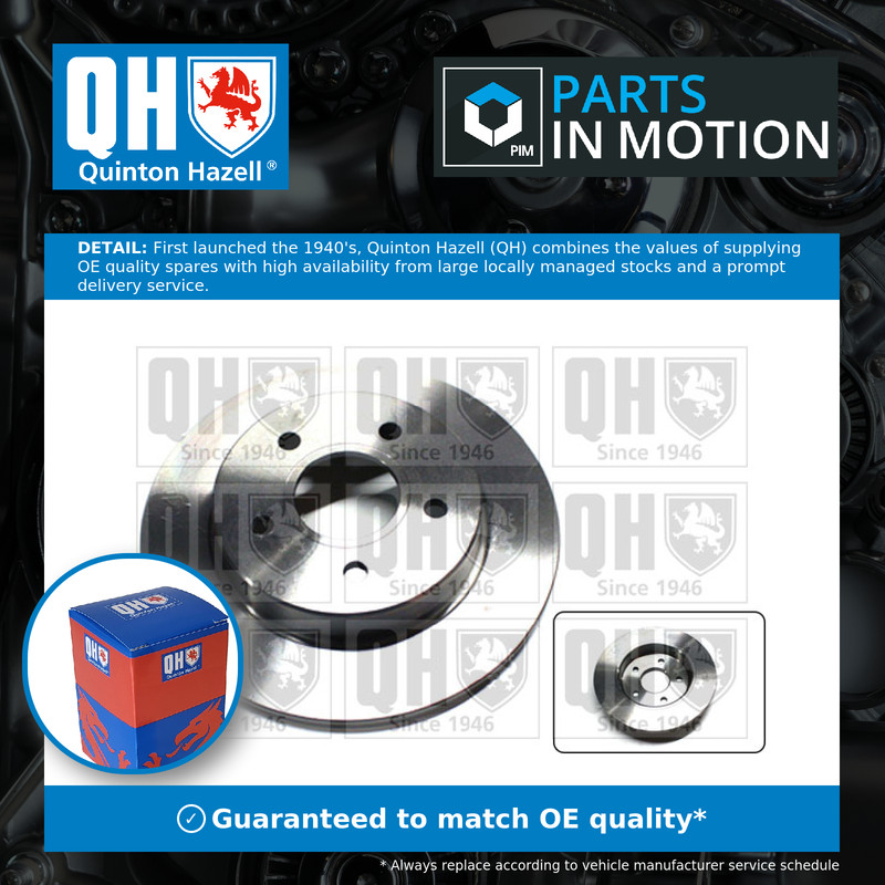 2x Brake Discs Pair Solid fits FORD FOCUS C-MAX TDCi 1.6D Rear 03 to 07 265mm QH