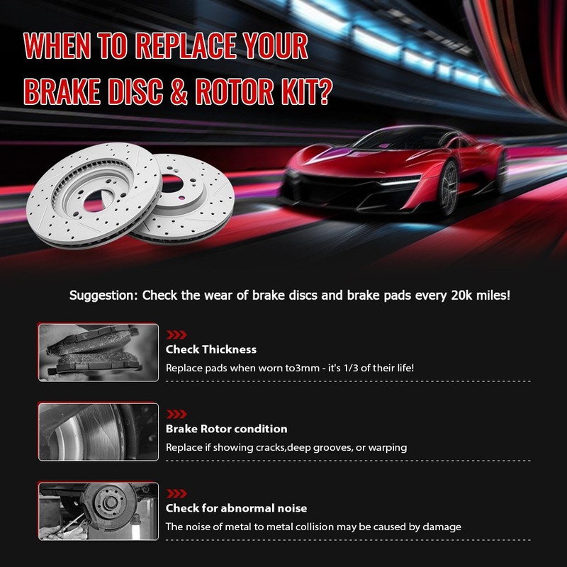 Rear Drilled Brake Rotors Kit for 2010-2013 Honda Pilot MDX ZDX 2011-17 Odyssey gallery