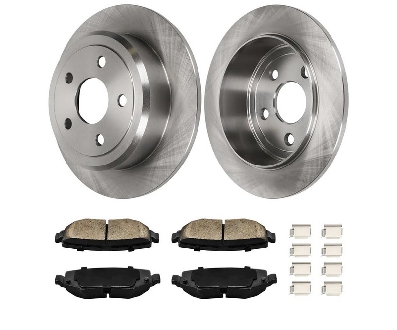 316mm Rear Brake Kit Rotors Ceramic Pads Fits 07-17 Jeep Wrangler JK 53041 D1274