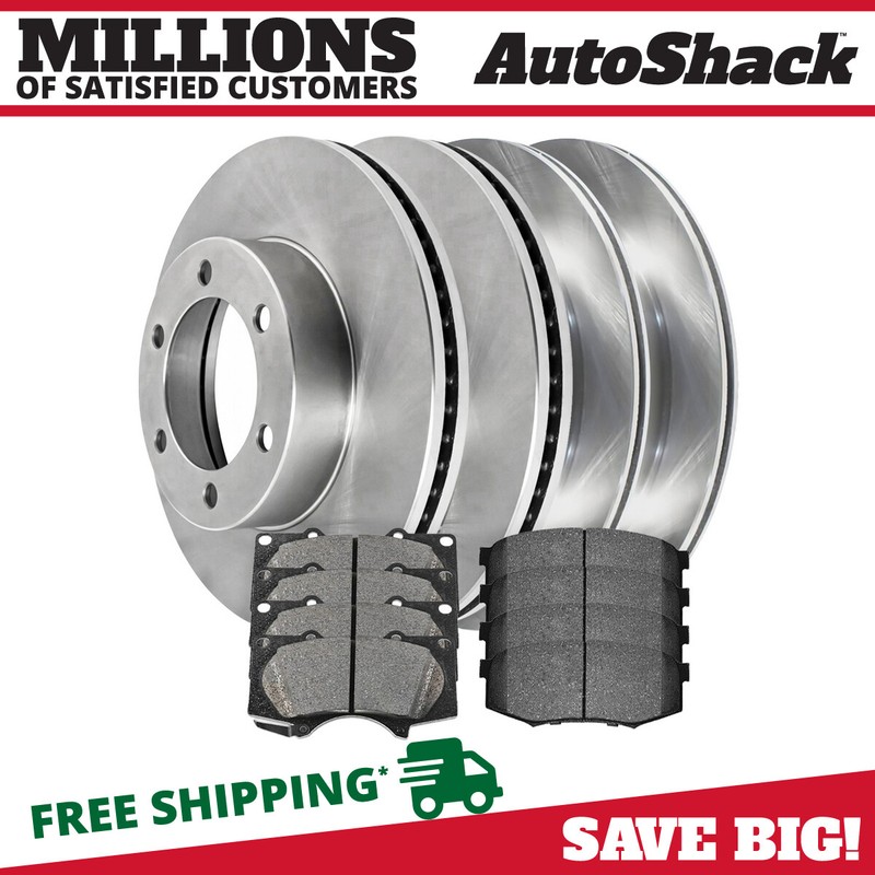 Front & Rear Brake Rotors & Pads for 2001-2005 2006 2007 Toyota Sequoia 4.7L V8