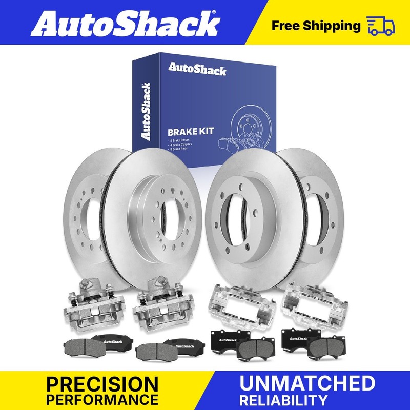 Front Rear Brake Rotors Ceramic Pads Calipers for Toyota, FJ Cruiser 2010-2014