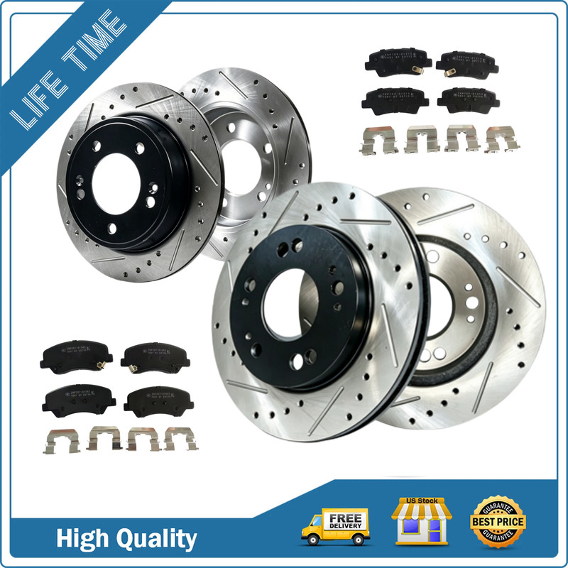 280mmFront Rear262mmRotors&Brakes Pads fits Hyundai Elantra 2011 2012 2013 2014