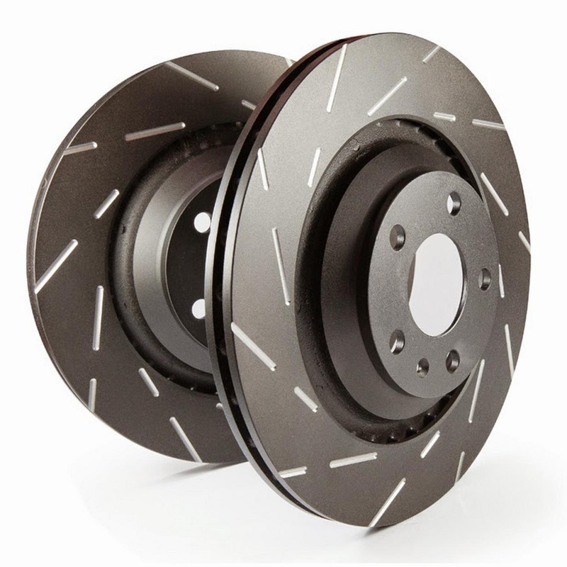EBC Brakes USR946 Slotted rotors feature a narrow slot to eliminate wind noise
