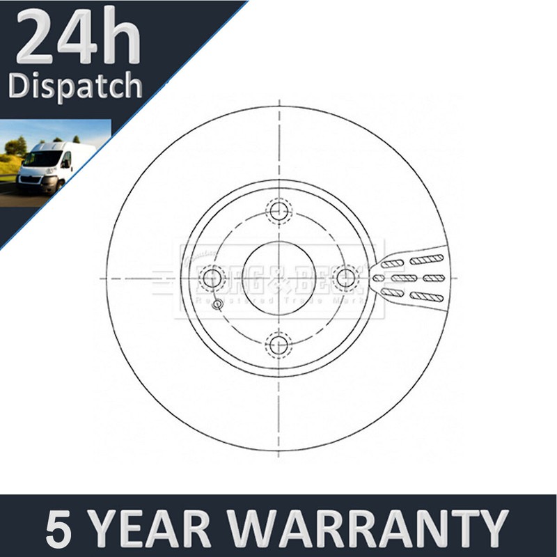 Fits Mazda 2 2014- MX-5 2015- 1.5 D Purevue Front 1x Brake Disc DA7R33251