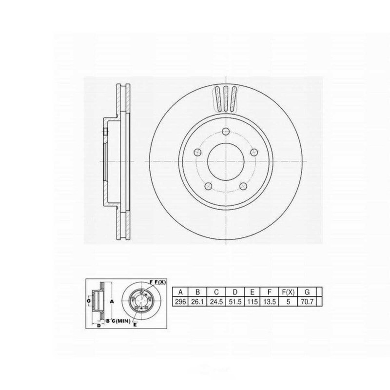 Disc Brake Rotor-Standard Replacement - Painted Foster 662898 gallery