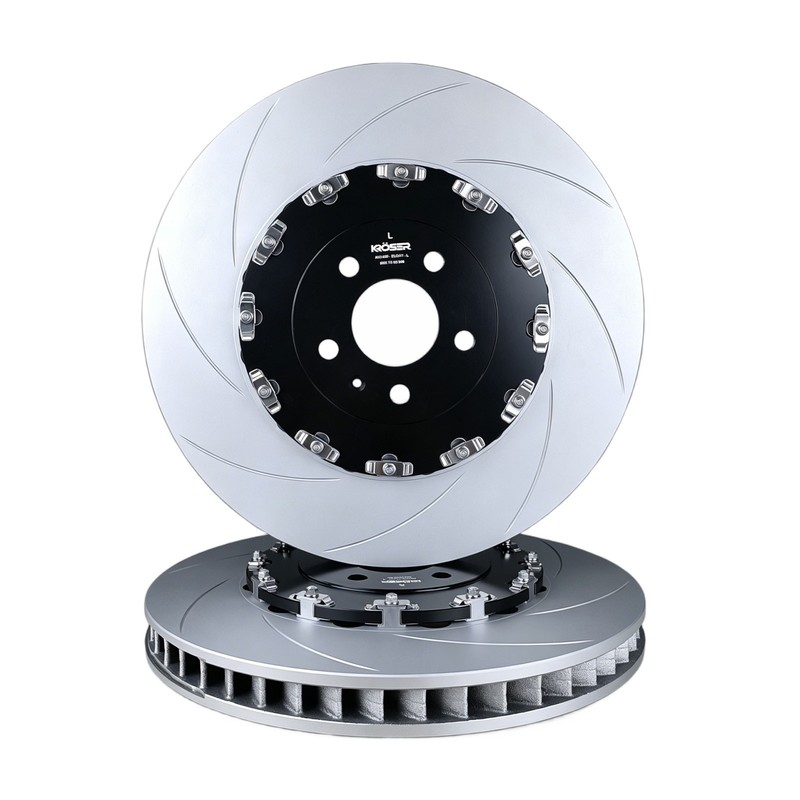 For Audi A8 QS6 S7 S8 Two Pieces Floating Slotted Front 400mm Disc Brake Rotors gallery