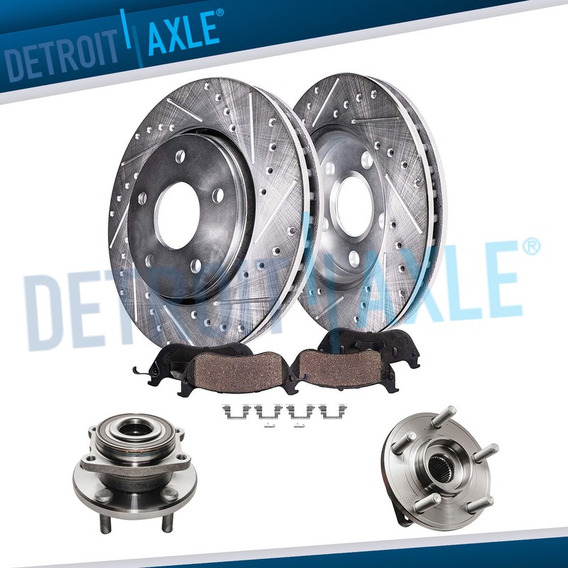 Front 294mm Drilled Brake Rotor Pad Wheel Hub for Dodge Avenger Chrysler 200
