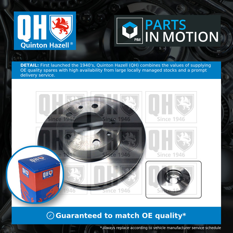 2x Brake Discs Pair Vented fits CITROEN RELAY 2.0D Front 15 to 19 280mm Set QH