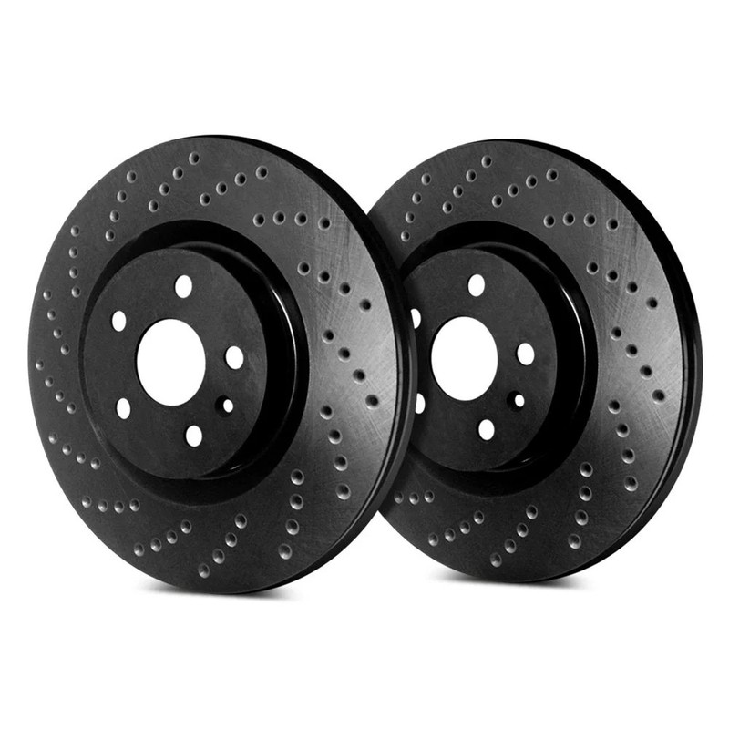 For Mazda Protege 98 SP Performance Cross Drilled 1-Piece Rear Brake Rotors