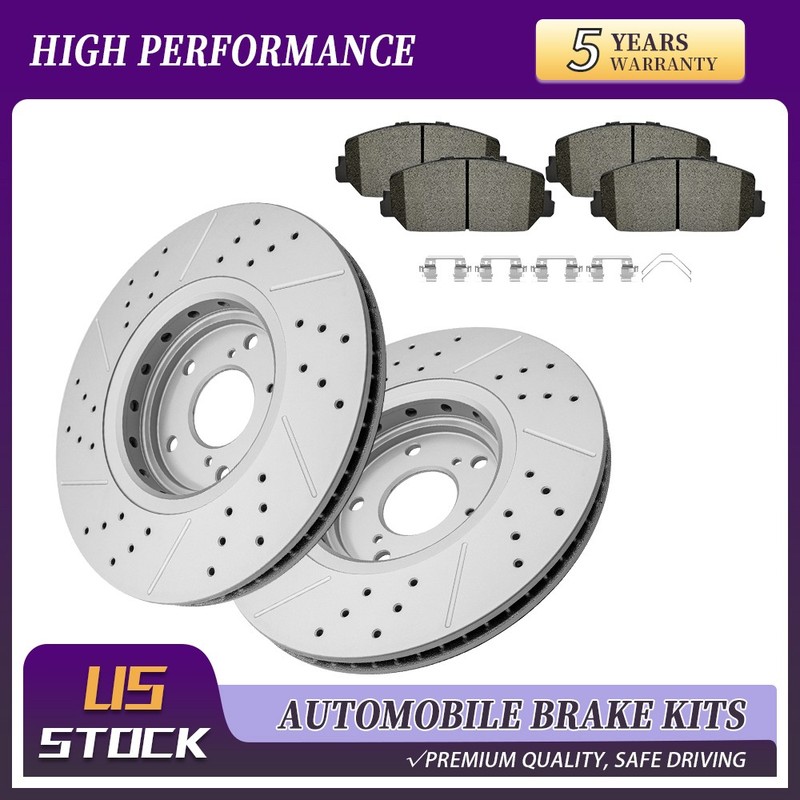 Front Brake Rotor Pads For 2016-17 Honda Accord Touring Sport 2017-18 Acura ILX