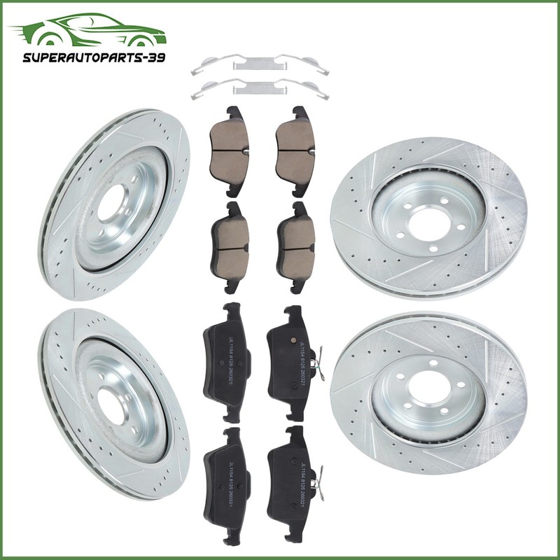 Front & Rear Brake Disc and Pad Kit 34382 For Jaguar XJ8 2006-2009 4.2L V8
