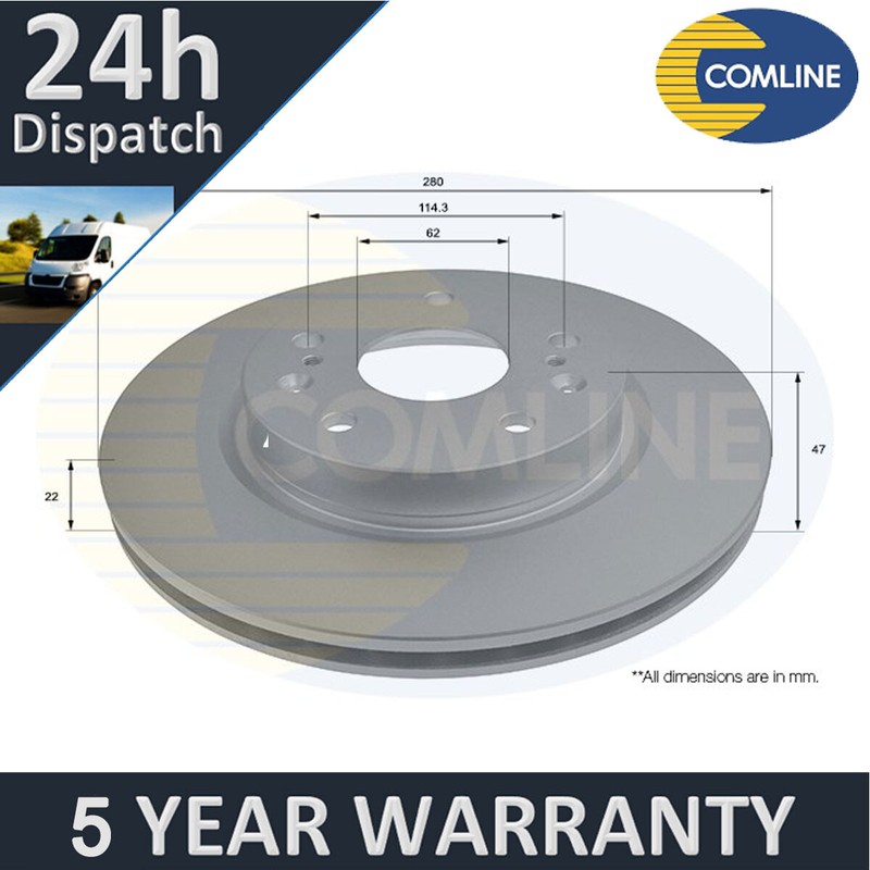 Fits Suzuki Vitara SX4 S-Cross 1.0 1.4 1.6 DDiS Comline Front Brake Disc #1