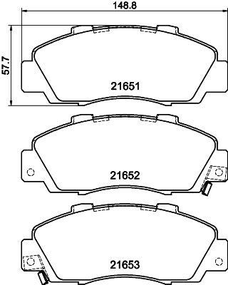 DON Front Internally Vented Discs & Brake Pads Service Kit Fits Honda Accord gallery