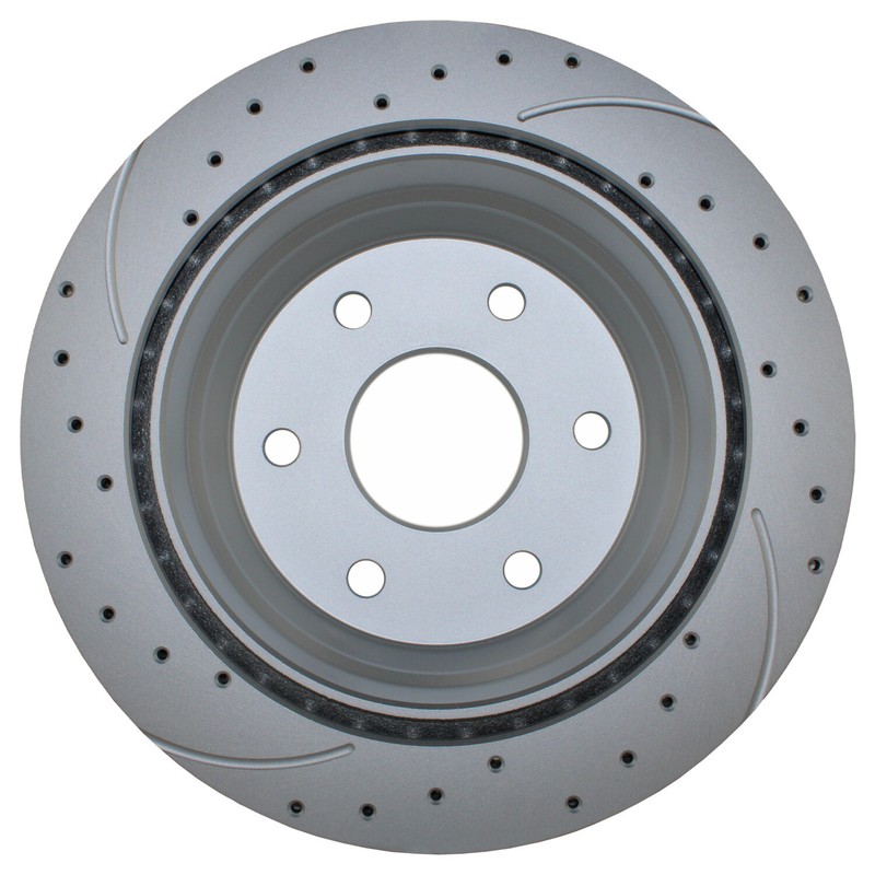 Bison Performance Rear Drilled Slotted Coated 325mm Brake Disc for Chevrolet GMC gallery