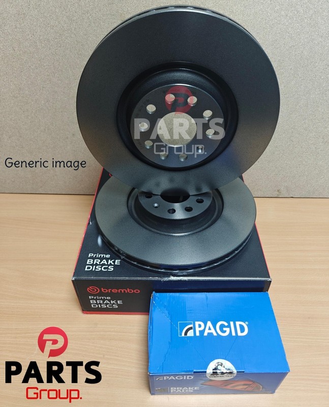 FOR AUDI Q5 50 TFSI 2019+ BREMBO FRONT BRAKE DISCS 338MM & PAGID PADS & SENSOR