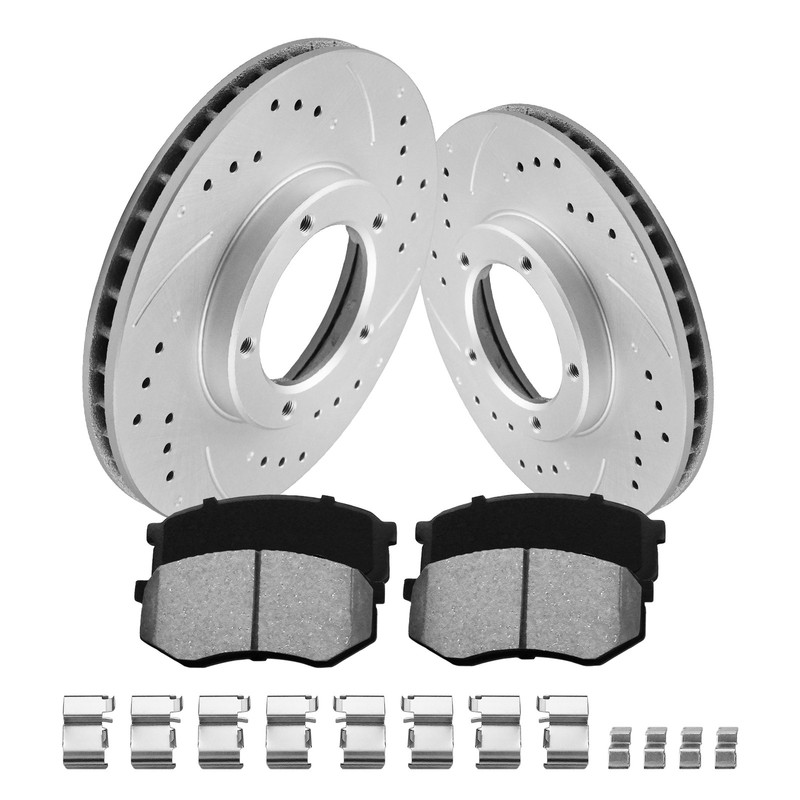 10in Front Brake Rotors Ceramic Pads Kits for Toyota Tacoma 1995-2002 2003 2004