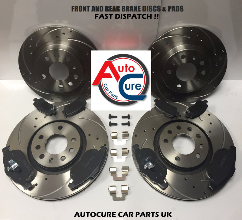 FOR BMW 3.0 X6 E71 (MK1) FRONT & REAR DRILLED & GROOVED DISCS & PADS SET [2008 –